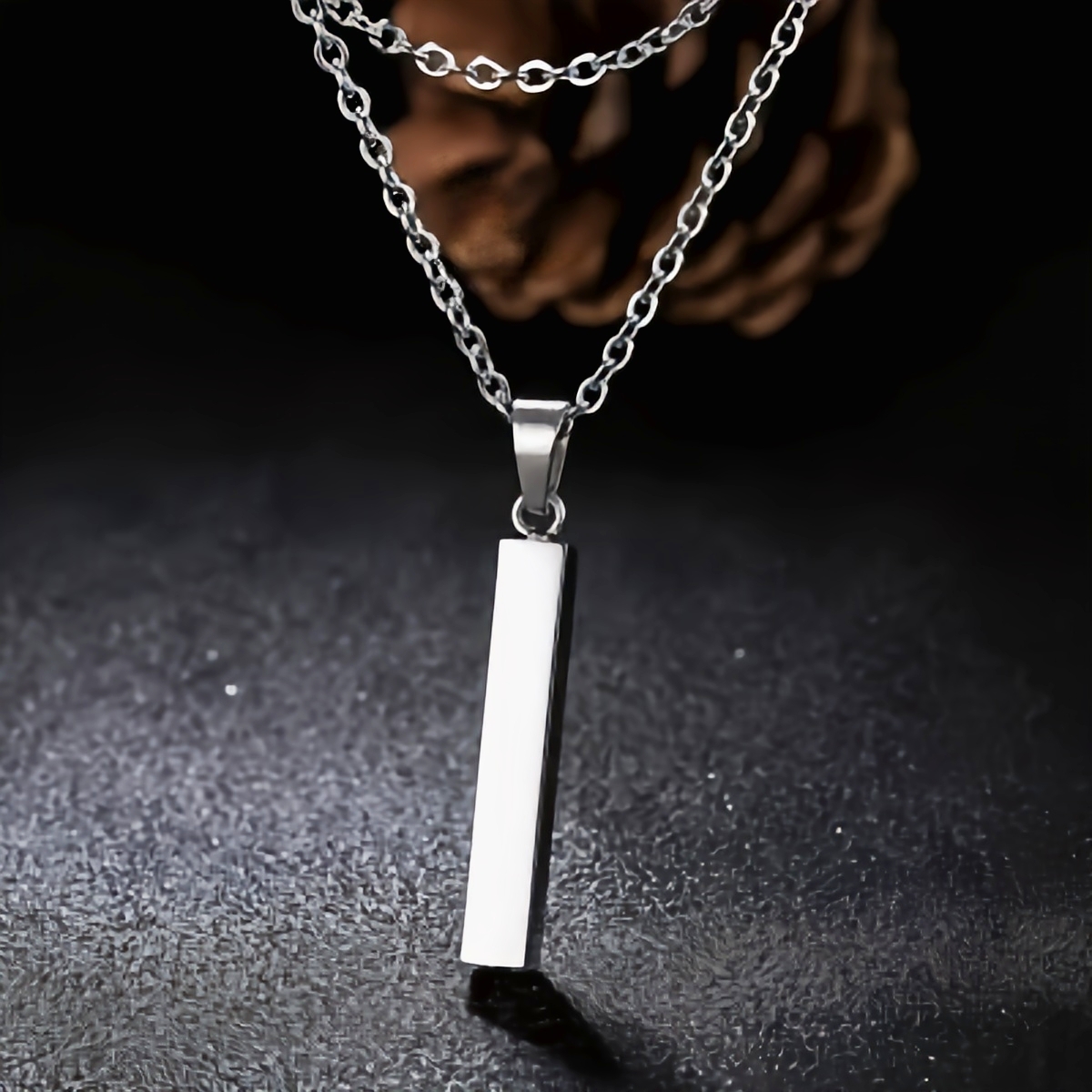 3D Cuboid Pendant Necklace For Boys – Unique Gifts